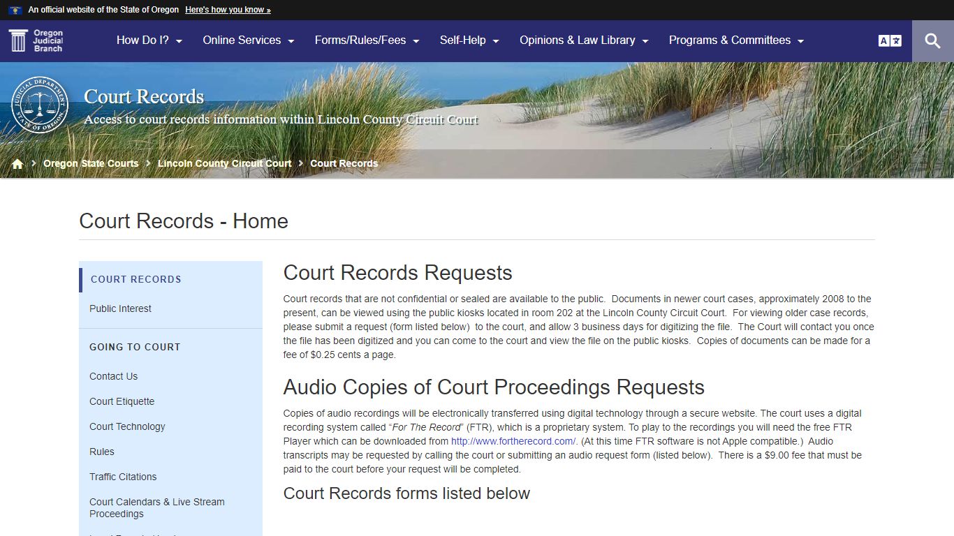 Oregon Judicial Department : Court Records - Home : Court ...