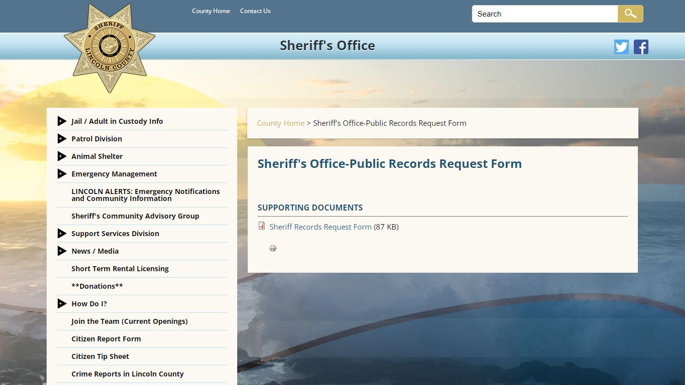 Sheriff's Office-Public Records ... - Lincoln County Oregon